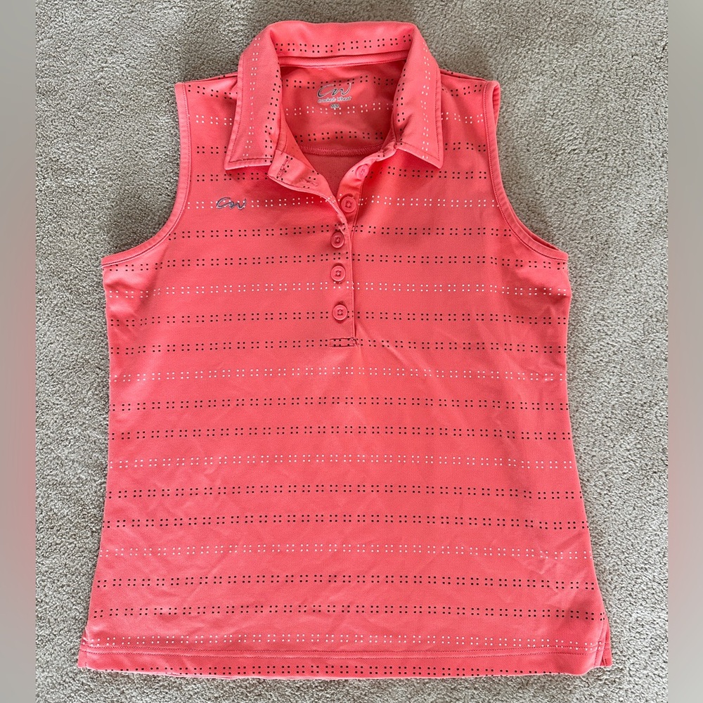 Cracked Wheat polo style tank top